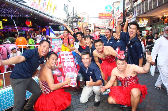 Souped-up beds dash down Beach Road
