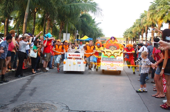 Souped-up beds dash down Beach Road