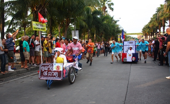 Souped-up beds dash down Beach Road