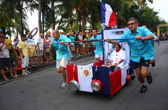 Souped-up beds dash down Beach Road
