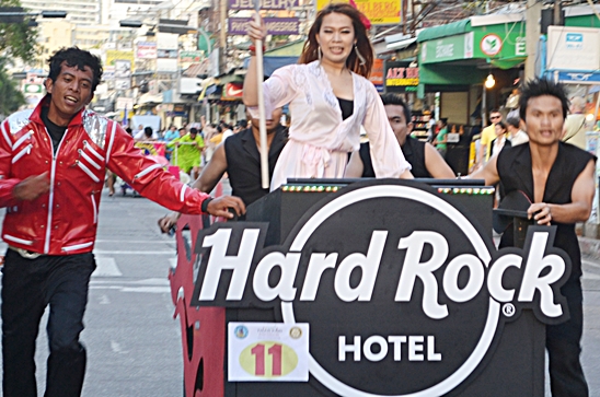 Souped-up beds dash down Beach Road