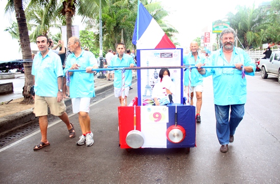 Souped-up beds dash down Beach Road