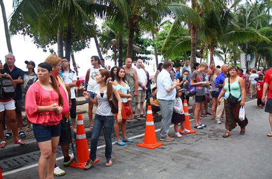 Souped-up beds dash down Beach Road