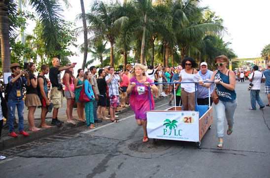 Souped-up beds dash down Beach Road