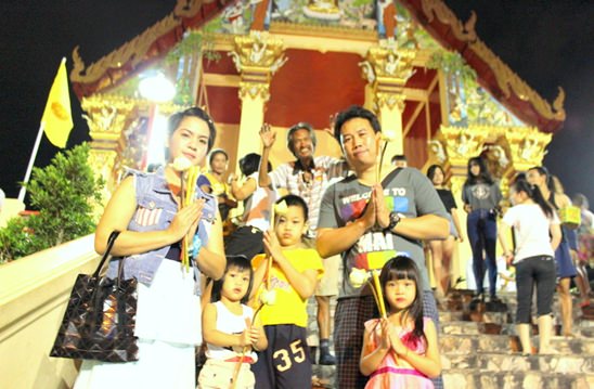 Asalha Buja Day & Buddhist Lent & Candles Parades in Pattaya 2014