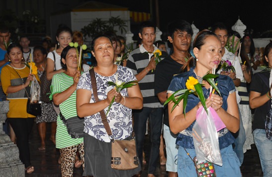 Asalha Buja Day & Buddhist Lent & Candles Parades in Pattaya 2014