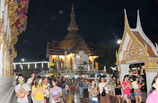Asalha Buja Day & Buddhist Lent & Candles Parades in Pattaya 2014