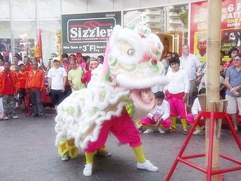 Dragons roam Pattaya as city marks start of Chinese New Year