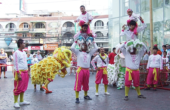 Dragons roam Pattaya as city marks start of Chinese New Year