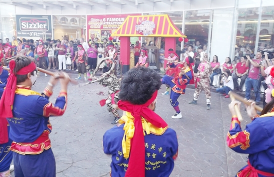 Dragons roam Pattaya as city marks start of Chinese New Year