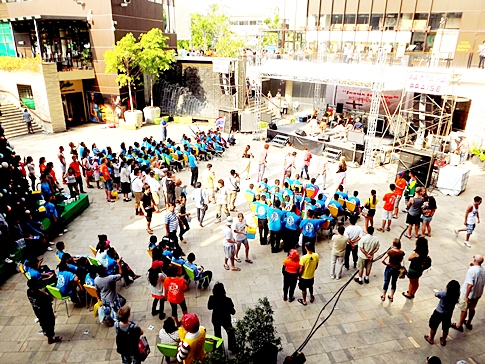 Rotary Youth Exchange Students march for flood relief