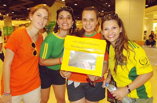 Rotary Youth Exchange Students march for flood relief