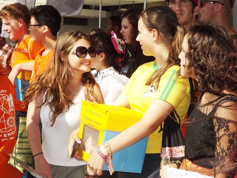 Rotary Youth Exchange Students march for flood relief