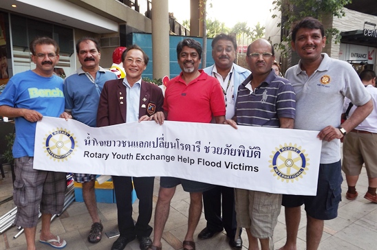Rotary Youth Exchange Students march for flood relief
