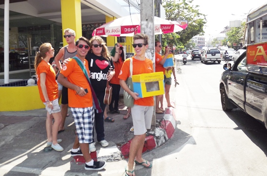 Rotary Youth Exchange Students march for flood relief