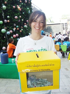 Rotary Youth Exchange Students march for flood relief