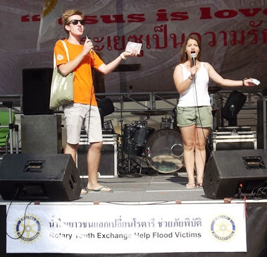 Rotary Youth Exchange Students march for flood relief