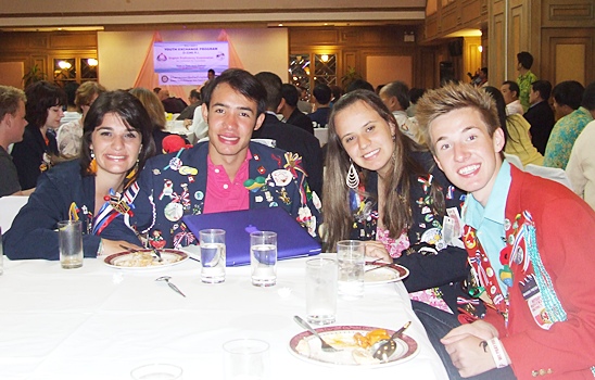 Rotary Youth Exchange Students march for flood relief