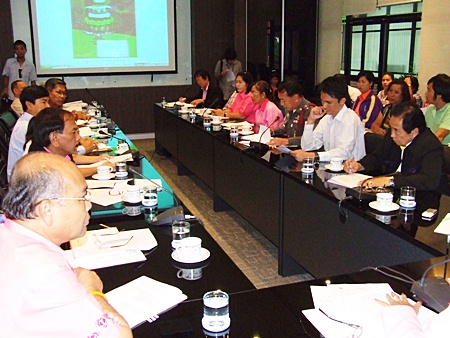 Officials meet to discuss plans for this year’s Loy Krathong festival in Pattaya. 
