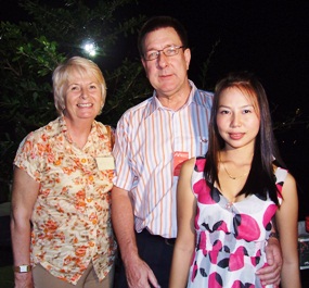 (L to R) Foo Smity, Peter Smith, director of AA Insurance Broker Co., Ltd., and Nan.