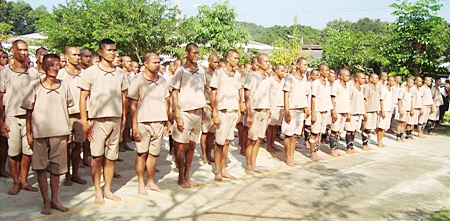 84 Sattahip area convicts are released to the care of the Sattahip Naval Base so they could spend time with their fathers.