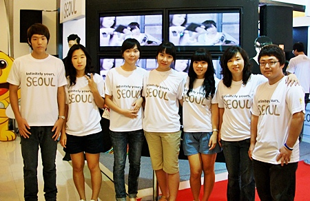 The ISE students at their booth in Bangkok. 