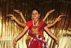 The audience was entertained by vibrant moves of Indian dances.
