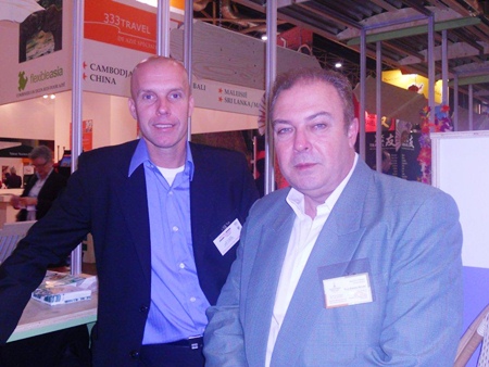 René Pisters, general manager of the Thai Garden Resort and René Punselie, marketing manager of Special Journey Thailand visited the Vakantie Beurs (Holiday Fair) in Utrecht, the Netherlands from 11 - 16 January. In corporation with the Tourist Authority of Thailand based in the Netherlands, China Airlines, EVA Airline, Stip Reizen and other exhibitioners they participated in the Thailand Pavilion to promote Pattaya and the Eastern Seaboard. The fair was visited by 122,100 visitors and clearly Thailand is still the number one destination for Dutch travelers. 