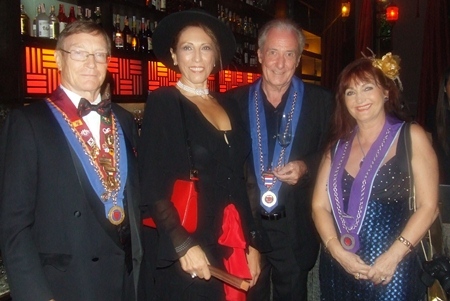 Members of the Chaine des Rotisseurs and guests enjoy cocktails in anticipation of the main event.