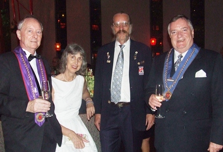 Members of the Chaine des Rotisseurs and guests enjoy cocktails in anticipation of the main event.