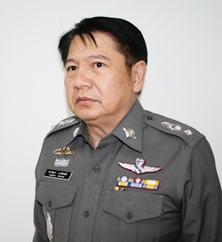 Col. Channapat Navalak, Huay Yai Police Station’s new superintendent, says more patrols are needed to lower crime rates in the district. 