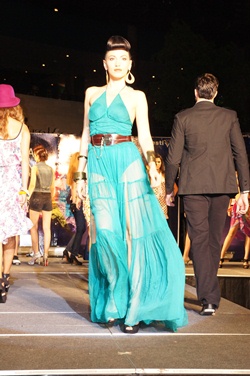 Top international models showcased the chic designer garments to onlookers.