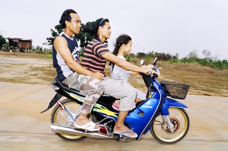 Helmets in Thailand. 