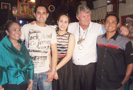 The happy Nielsens (L to R) Songkran, Avid, Christina, Bjarne and Egon.