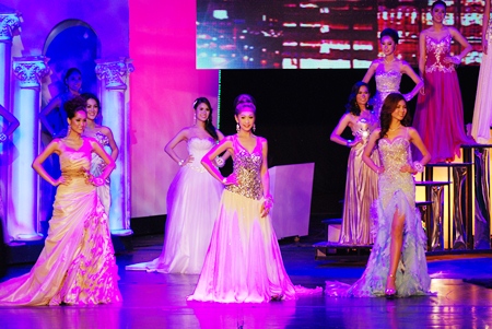 Part of the pageantry of the final round is the evening dress procession in front of the judges.