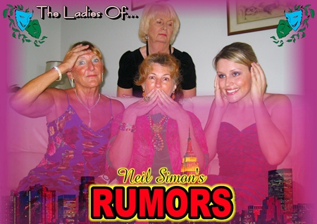 Female cast members of ‘Rumors’ featured from left to right: Wendy Khan, Foo Smith, Clare Bryant & Cailin Terhaar. 