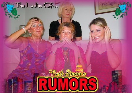 Female cast members of ‘Rumors’ featured from left to right: Wendy Khan, Foo Smith, Clare Bryant & Cailin Terhaar. 