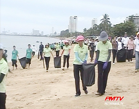Hundreds take part in the beach clean up 
