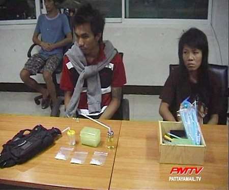 Two of the drug dealers admit to their crime at the police station.