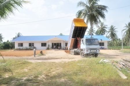 The construction at the new home is ongoing.