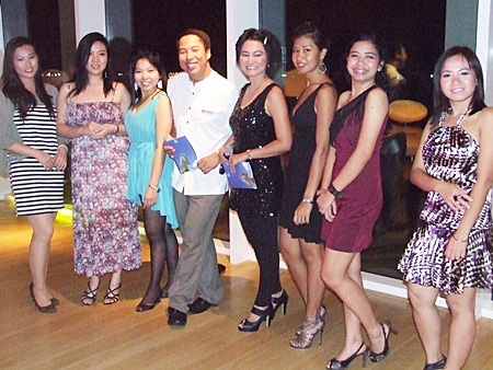 Dhaninrat “Sunday” Klinhom, the boy in the midst of pretty girls.