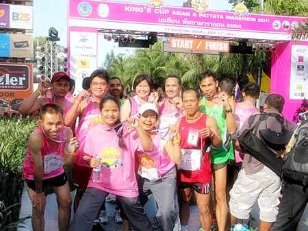 Staff from the Dusit Thani Pattaya are all smiles after completing the course.
