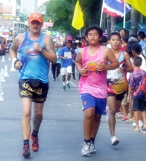 The young and the not so young join forces out on the course.