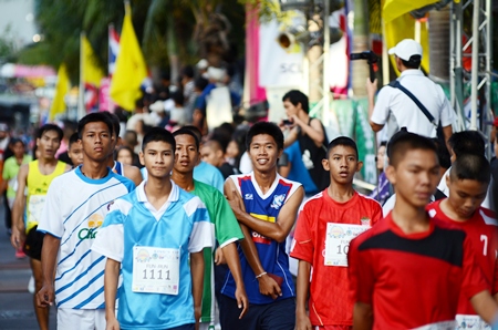 Pattaya’s youth turned out in force to take part in the 3km fun run.