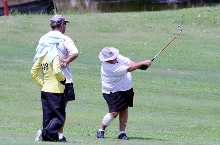 A lofted approach into the green.