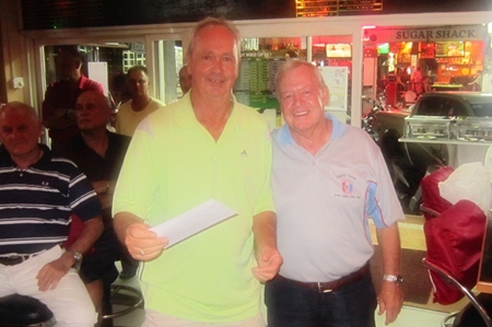 Martin Todd, winner in A Flight (left) with the PSC Golf Chairman Joe Mooneyham.