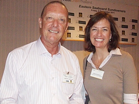 Stuart Mckenzie (Business Class Asia) poses with Belinda Skinner (Top Talent Asia- VP AustCham).