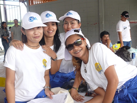 The CEA girls organized the seats. 