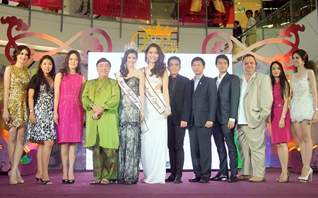 Officials and contestants announce this year’s Miss International Queen contest. 