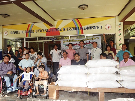 People are donating rice to the shelter, but more is needed. 